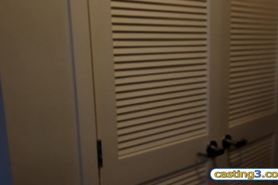 Nervous cute tiny amateur teen sucks a big dick