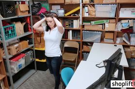 Naughty thief with big tits banged by a perverted cop