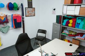 Teen shoplifter has to suck and fuck her way to freedom