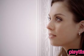 Blonde vs brunette lesbian adventures in the white room