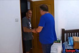 Blindfolded Thai wife stars in this amateur threesome