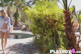 Two pretty blonde MILF babes passion dancing outdoor