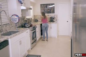 Cuban stepmom jerked my huge boner as a welcoming home