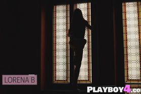 Petite blonde babe MILF passion posed in a hot lingerie