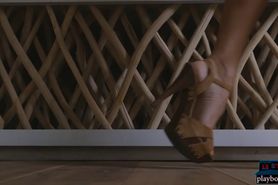 Gorgeous MILF blonde Bexie Williams strips and poses