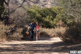 Hot brunette teen stepdaughter sucked a stepdads cock