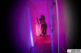 Petite Lola Fae gets tight pussy fucked in the hallway