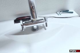 Sloppy stepmom wanted it from behind while I recorded