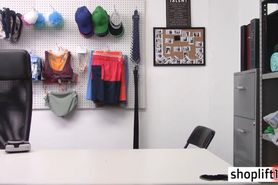 Sexy brunette teen caught because of some underwear