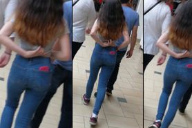 Candid Teen girl in tight jeans