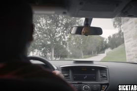 Perverted tattooed guy seduced by a horny brunette teen