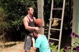 Twink guys fucking in the garden and sucking cocks each