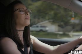 Bad black guy fucks a brunette MILF with his huge cock