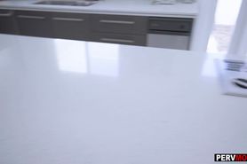 Made my sexy Latina stepmom feed me when she came home