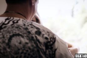 Skinny blonde seduced by a bad uncle with big thing