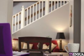 Busty stepmom shemale fucks her stepson in his ass