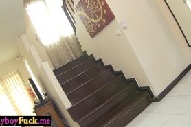 Asian tranny girl sucks and fucks a perv strangers cock