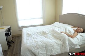 Brunette MILF stepmom got fucked first time that day