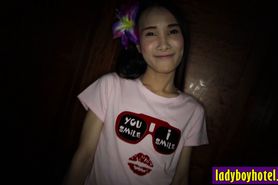 Perverted thai shemale seduced a bad white tourist