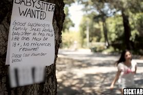 Nasty couple used a petite brunette teen with nice ass