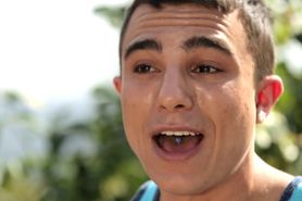 Handsome twink Ace Parker jerking off his perfect cock 