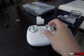 Busty blonde stepmom eats a stepsons big hard thing