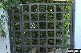 Crazy guys stole a thing from hot babe and used her