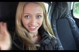 Blonde Bitch Teasing in a Car