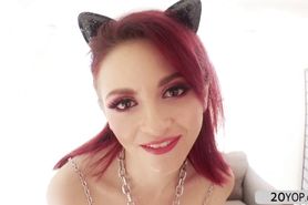 Petite and Redheaded domme Lola Fae anal reaming
