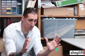 Petite babe with small tits caught by a bad LP officer