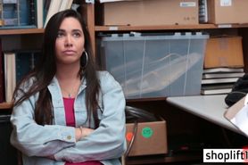 Busty thief used by a policeman after he busted her