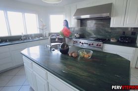 Horny stepmom with big boobs swallowed a stepsons cock