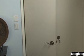 Crazy MILF with big boobs hides a perverted black guys