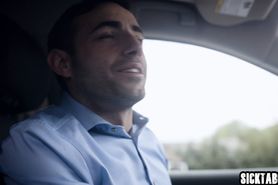 Perverted guy fucked a sexy MILF latina in a mouth