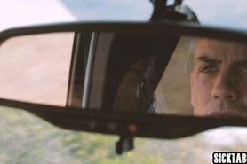 Petite blonde banged by a bad thief with big hard cock