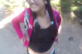 Asian Girlfriend Fucked in The Woods