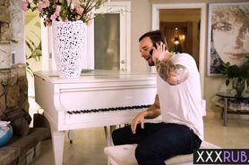 Crazy MILF stole a clients huge thing and rode his dick