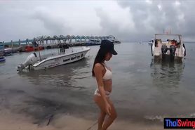 Beach tease and romantic fuck with my hot Thai wifey