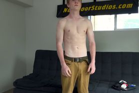 Sexy twink wants to become a pornstar so he attented an