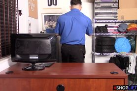 Pretty black teen swallowed a dirty policeman's cock