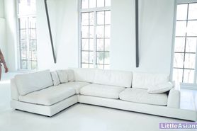 Two Asian hotties both get fucked good in a threesome