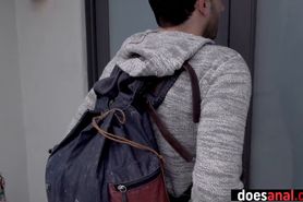 Beautiful teen got banged by a friend with big penis