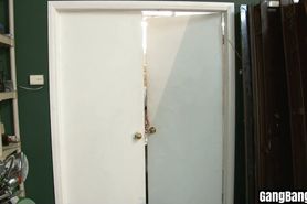 Sluty MILF used by a group of bad guys with big dick