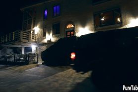 Sexy brunette teen got fucked by a perverted driver