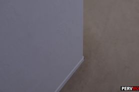 Filmed my big boobs stepmom masturbating with a dildo