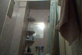 Small tits ready for shower Ewa caught hidden cam