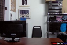 Chunky teen thief busted for shoplifting by a LP office