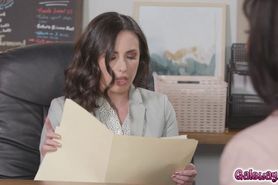 Ana kneels between Caseys legs