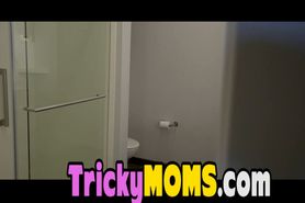 Cheater MILF stepmom blows son to keep his mouth shut