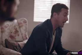 Blonde teen getting her mouth and pussy fucked at the s